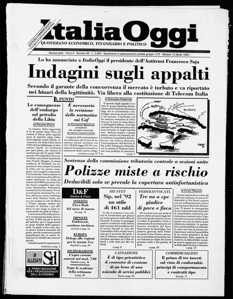 Italia oggi : quotidiano di economia finanza e politica